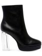 WILD PAIR Womens Black 1  Platform Cushioned Slip Resistant Charlee Square Toe Zip-Up Dress Heeled Boots M Sale