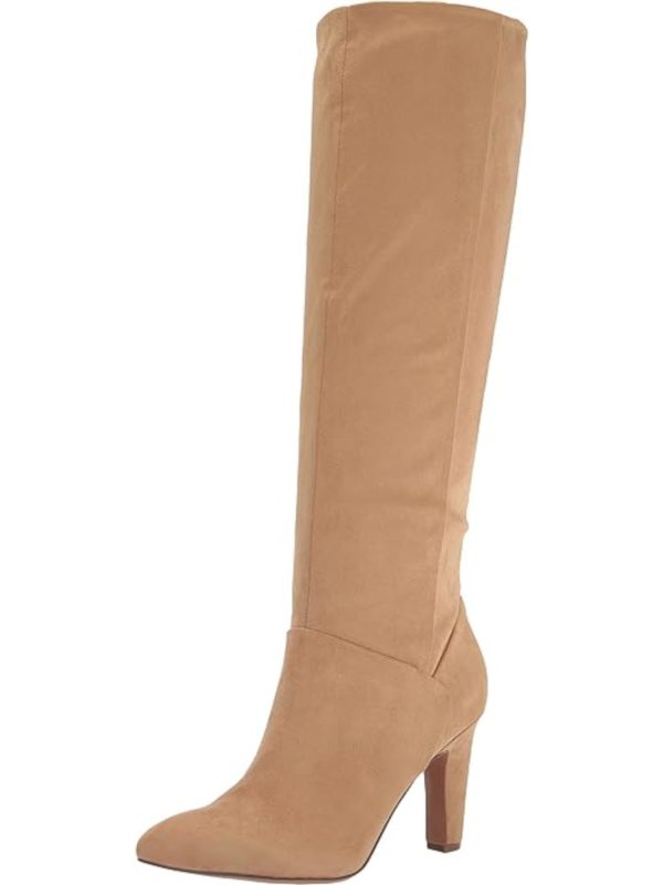 FRANCO SARTO Womens Beige Cushioned Goring Koko Pointed Toe Zip-Up Heeled Boots M Online Hot Sale