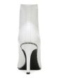 BAR III Womens White Stretch Beaded Melanay Pointed Toe Stiletto Booties M Online