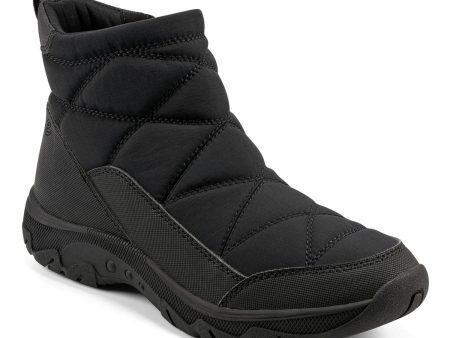 EASY SPIRIT Womens Black Water Resistant Cushioned Tru Round Toe Wedge Zip-Up Winter Boots M Online Sale