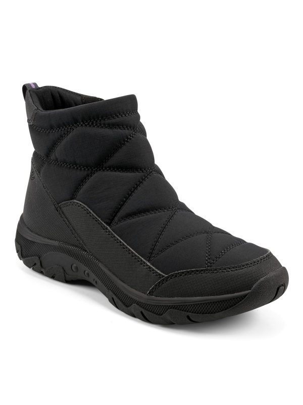 EASY SPIRIT Womens Black Water Resistant Cushioned Tru Round Toe Wedge Zip-Up Winter Boots M Online Sale