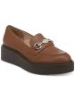 GIANI BERNINI Womens Brown 1  Platform Bit Buckle Hardware Lug Sole Cushioned Mayaa Round Toe Wedge Slip On Heeled Loafers M Cheap