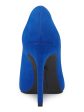 INC Womens Blue Padded Shelya Pointed Toe Stiletto Slip On Dress Pumps Shoes M Fashion