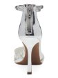 INC Womens Silver T-Strap Cushioned Rhinestone Metallic Adjustable Strap Ankle Strap Sovena Pointed Toe Stiletto Zip-Up Dress Pumps Shoes M Online Sale