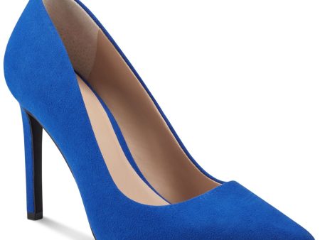 INC Womens Blue Padded Shelya Pointed Toe Stiletto Slip On Dress Pumps Shoes M Fashion