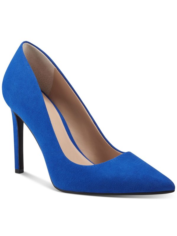 INC Womens Blue Padded Shelya Pointed Toe Stiletto Slip On Dress Pumps Shoes M Fashion