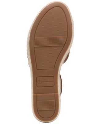 GIANI BERNINI Womens Brown 1  Platform Cushioned T-Strap Goring Caylaa Open Toe Wedge Espadrille Shoes M Sale