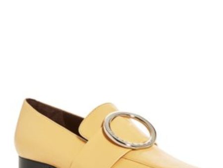 DORATEYMUR Womens Beige Nappa Logo Ring Cushioned Harput Square Toe Block Heel Slip On Leather Dress Heeled Loafers Online