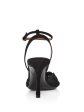 TABITHA SIMMONS Womens Black Mixed Media Ankle Strap Padded Sen Floret Pointed Toe Stiletto Buckle Dress Slingback Sale