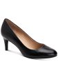 CHARTER CLUB Womens Black Padded Padiee Round Toe Stiletto Slip On Leather Dress Pumps Shoes M Online Hot Sale