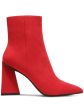 BAR III Womens Red Comfort Asya Pointed Toe Sculpted Heel Zip-Up Dress Heeled Boots M Supply