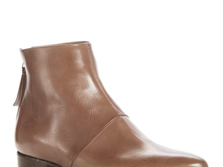 ALBERTO FERMANI Womens Creta Brown Bellina Pointed Toe Block Heel Zip-Up Leather Heeled Boots Online now