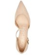 CALVIN KLEIN Womens Beige Gel Pod Insert Cushioned Ankle Strap Roya Pointed Toe Stiletto Buckle Leather Pumps Shoes M Supply