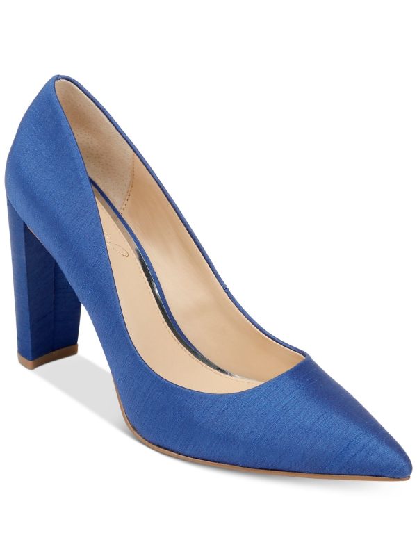 JEWEL BADGLEY MISCHKA Womens Blue Cushioned Rumor Pointed Toe Block Heel Slip On Dress Pumps Shoes M Online now