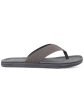 CLUBROOM Mens Gray Padded Riley Round Toe Slip On Flip Flop Sandal M For Discount