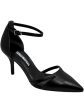 CHARLES DAVID Womens Black Ankle Strap Padded Astrid Pointed Toe Stiletto Buckle Leather Dress Pumps Shoes M Hot on Sale