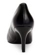 CHARTER CLUB Womens Black Padded Padiee Round Toe Stiletto Slip On Leather Dress Pumps Shoes M Online Hot Sale