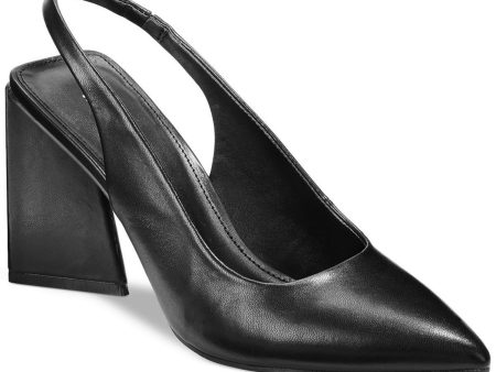 BAR III Womens Black Slingback Cushioned Arrica Pointed Toe Sculpted Heel Slip On Dress Pumps Shoes M Online Hot Sale