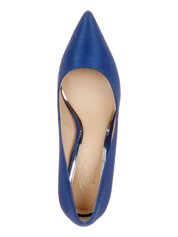 JEWEL BADGLEY MISCHKA Womens Blue Cushioned Rumor Pointed Toe Block Heel Slip On Dress Pumps Shoes M Online now