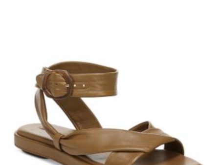 VINCE. Womens Brown Twistted Straps Ankle Strap Reza Square Toe Buckle Leather Sandals Shoes M Online