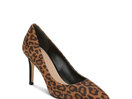 VIA SPIGA Womens Brown Leopard Print Padded Spiga Pointed Toe Stiletto Slip On Leather Dress Pumps Shoes M Supply