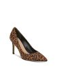 VIA SPIGA Womens Brown Leopard Print Padded Spiga Pointed Toe Stiletto Slip On Leather Dress Pumps Shoes M Supply