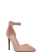 CALVIN KLEIN Womens Pink Padded Adjustable Ankle Strap Hilda Pointed Toe Stiletto Buckle Leather Pumps Shoes M Supply