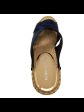 KENNETH COLE NEW YORK Womens Blue Espadrille Sandal  1-1 2  Platform Cushioned Olivia Swirl Mule Open Toe Wedge Slip On Leather Dress Heeled Mules Shoes M on Sale