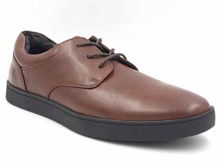 ALFANI Mens Brown Cushioned Comfort Elston Almond Toe Platform Lace-Up Oxford Shoes M on Sale