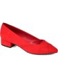 JOURNEE COLLECTION Womens Red Comfort Justine Pointed Toe Block Heel Slip On Heeled Loafers Online Hot Sale