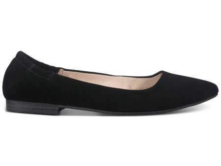 AMERICAN RAG Womens Black Elastic At Back Jilly Pointy Toe Slip On Ballet Flats M For Sale