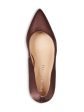 SALONE MONET Womens Brown Recessed 1 2  Platform Comfort Anita Almond Toe Stiletto Slip On Dress Pumps Shoes Online