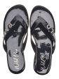 WILD PAIR Womens Black Rhinestone Fantasia Round Toe Slip On Thong Sandals Shoes M Cheap