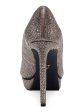 THALIA SODI Womens Brown Padded 1  Platform Metallic Rhinestone Joey Pointed Toe Stiletto Slip On Dress Pumps Shoes M Cheap