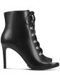 INC Womens Black Cushioned Arch Support Florita Open Toe Stiletto Zip-Up Dress Shootie M Hot on Sale