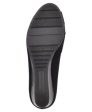 BANDOLINO Womens Black Crossover Detail At Vamp Pleated Caddia Round Toe Wedge Slip On Dress Pumps Shoes M For Discount