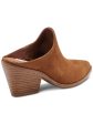 AQUA COLLEGE Womens Brown Waterproof Nia Pointed Toe Block Heel Slip On Leather Heeled Mules Shoes M Online Hot Sale