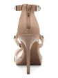 INC Womens Beige Mixed Media Padded Studded Strappy Syndia Pointed Toe Stiletto Zip-Up Dress Pumps Shoes M Discount