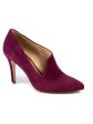 LUCCA LANE Womens Purple Asymmetrical Cushioned Yalexis Pointed Toe Stiletto Slip On Leather Dress Pumps Shoes M Online Hot Sale