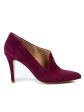 LUCCA LANE Womens Purple Asymmetrical Cushioned Yalexis Pointed Toe Stiletto Slip On Leather Dress Pumps Shoes M Online Hot Sale