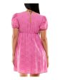 SPEECHLESS Womens Pink Pocketed Cut Out Keyhole Back O-ring Front Lined Short Sleeve Sweetheart Neckline Short Party Fit + Flare Dress Online